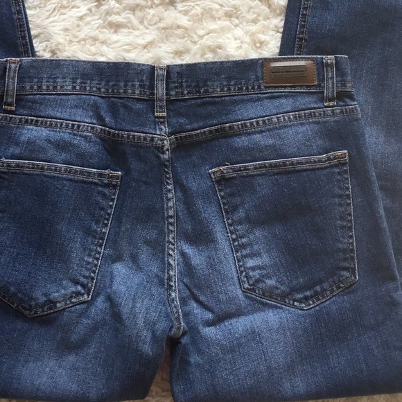 ZARA JEANS Collection Women's Straight Jeans Mid Rise Logo RN USA 773  Blue 34 - Picture 6 of 10